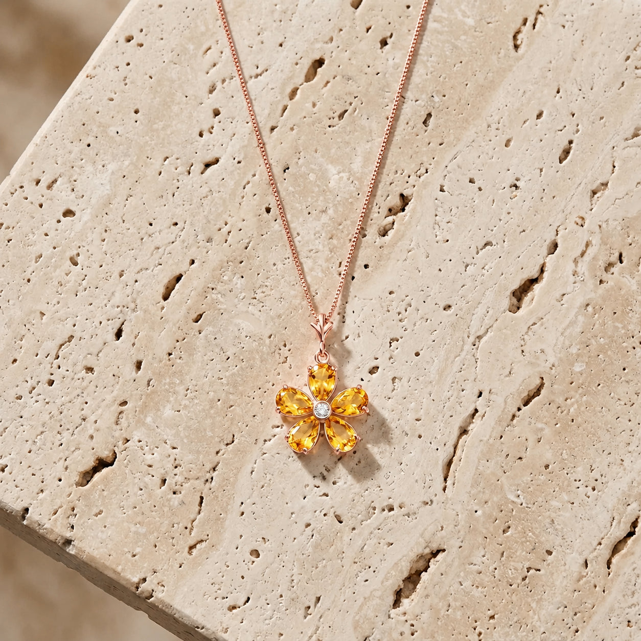 Rose Gold Radiance Necklace Ruby 10K — Felicita