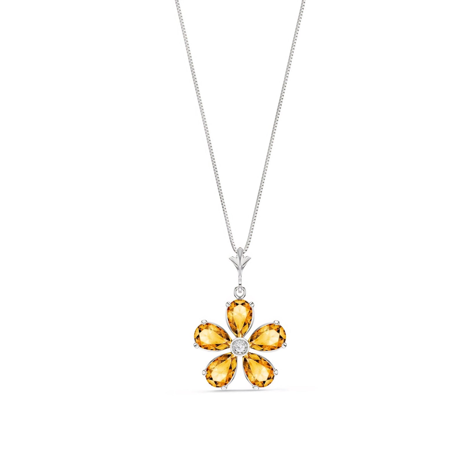 White Gold Radiance Necklace Ruby 10K — Felicita