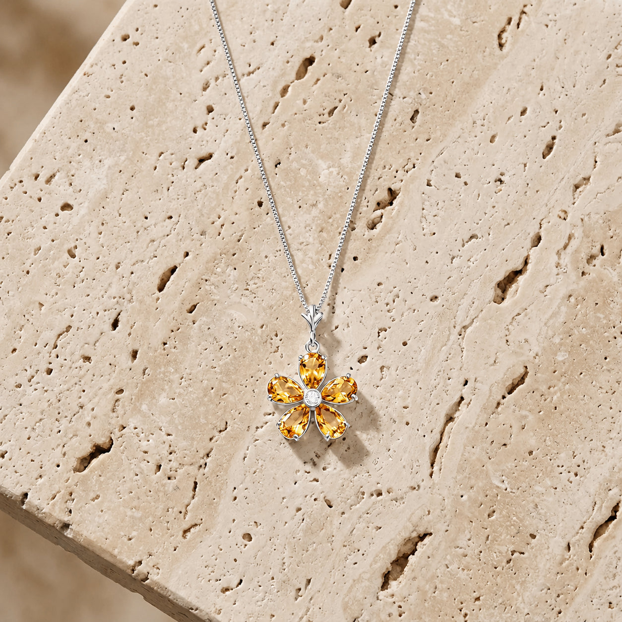 White Gold Radiance Necklace Ruby 10K — Felicita