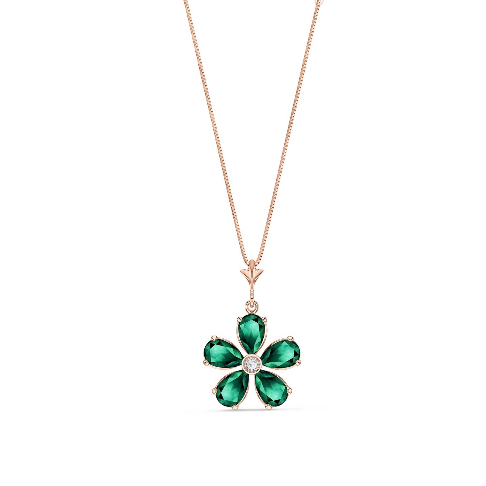 Rose Gold Radiance Necklace Sapphire 10K — Felicita