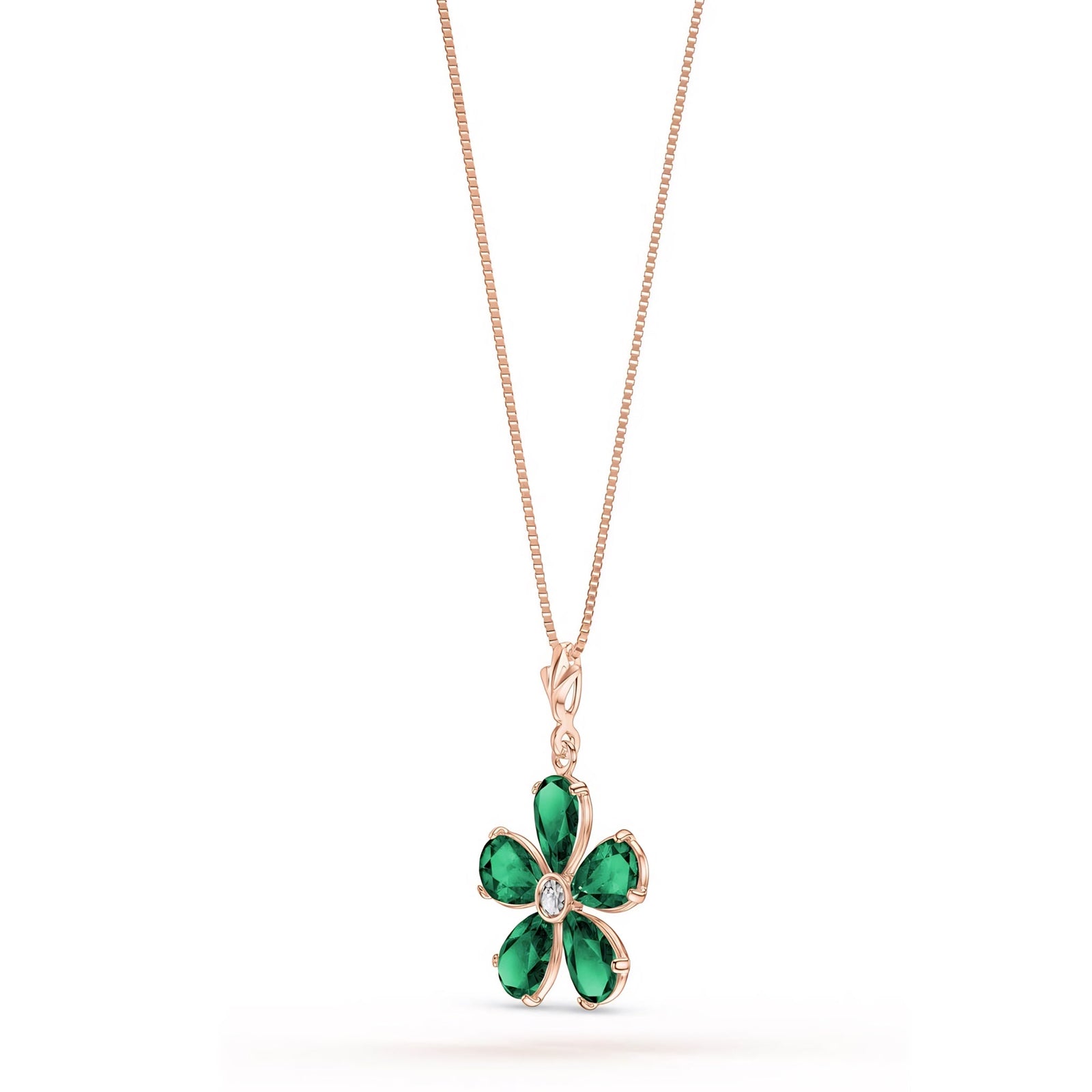 Rose Gold Radiance Necklace Sapphire 10K — Felicita