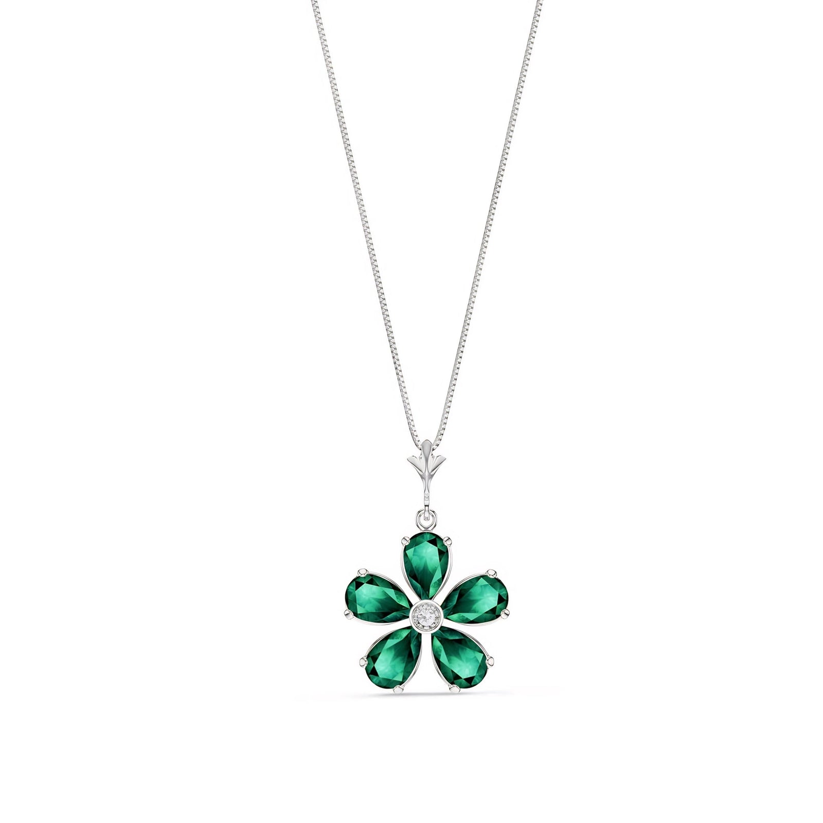 White Gold Radiance Necklace Sapphire 10K — Felicita