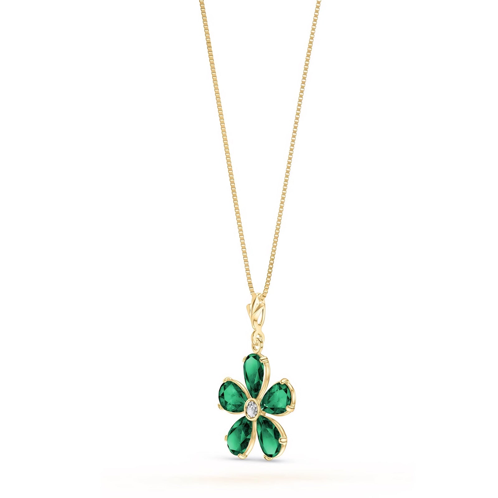 Yellow Gold Radiance Necklace Sapphire 10K — Felicita
