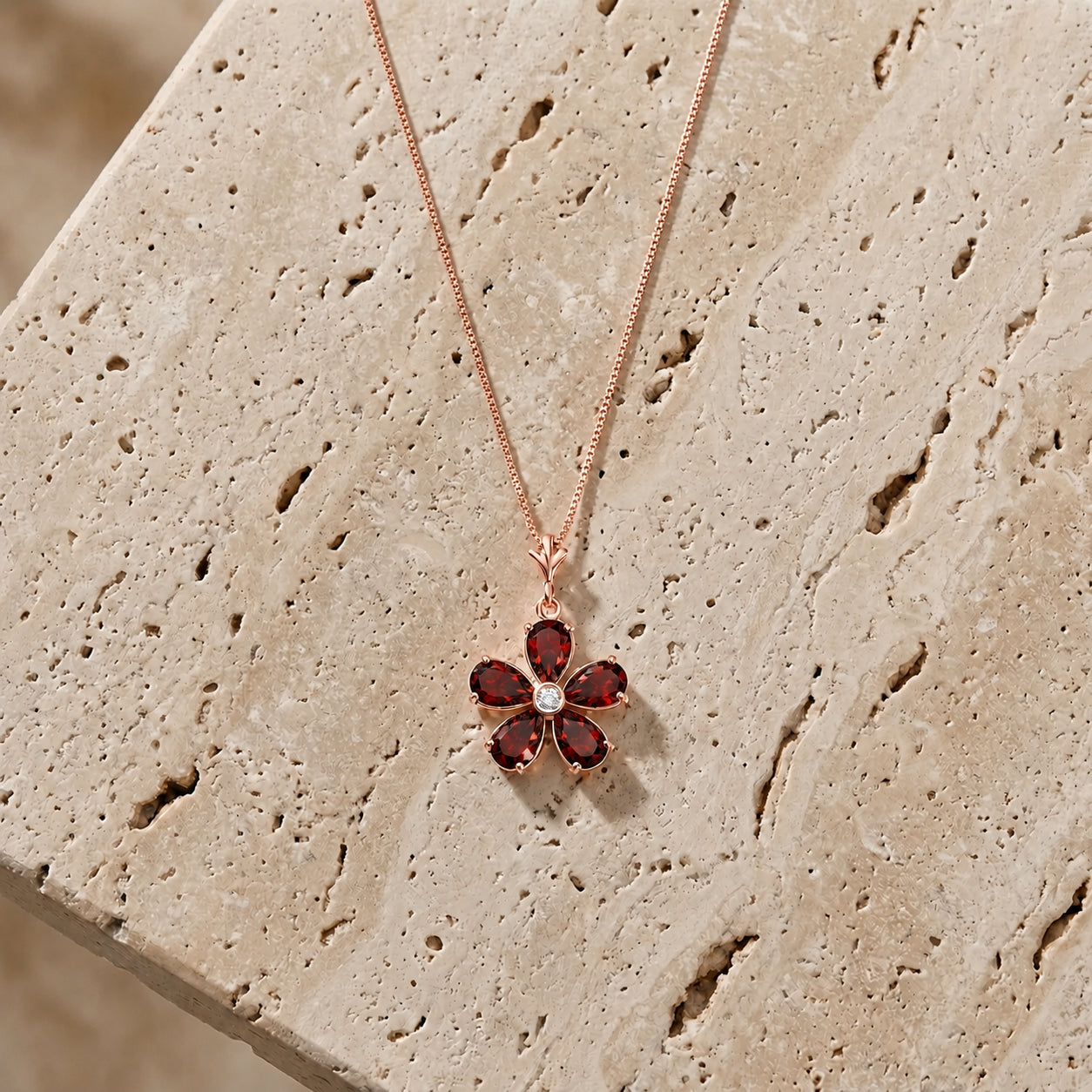 Rose Gold Radiance Necklace Emerald 10K — Felicita