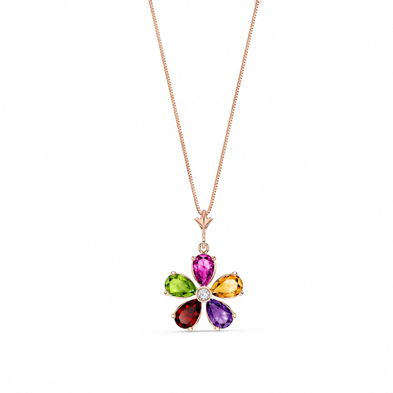 Rose Gold Radiance Necklace Tanzanite 10K — Felicita