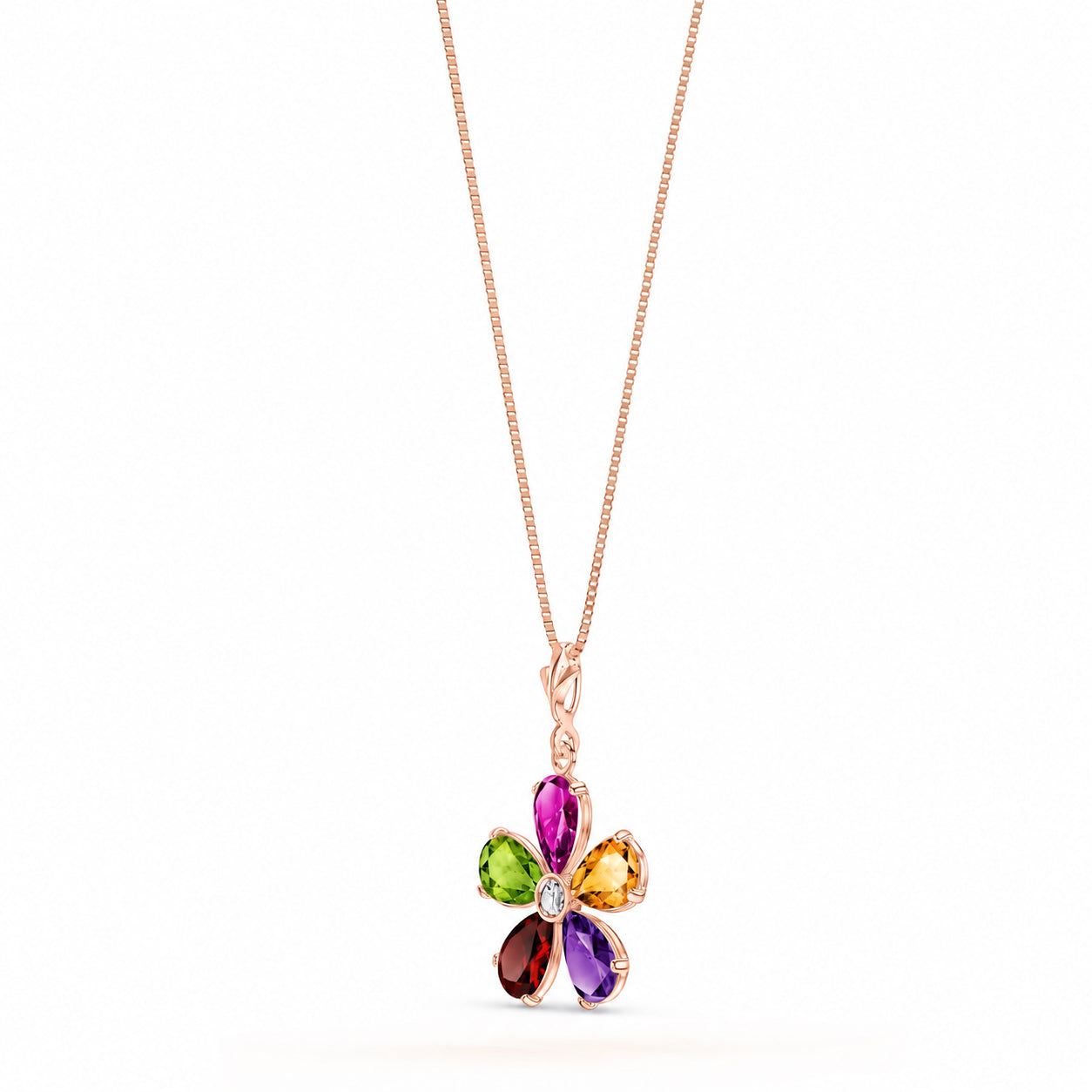 Rose Gold Radiance Necklace Tanzanite 10K — Felicita