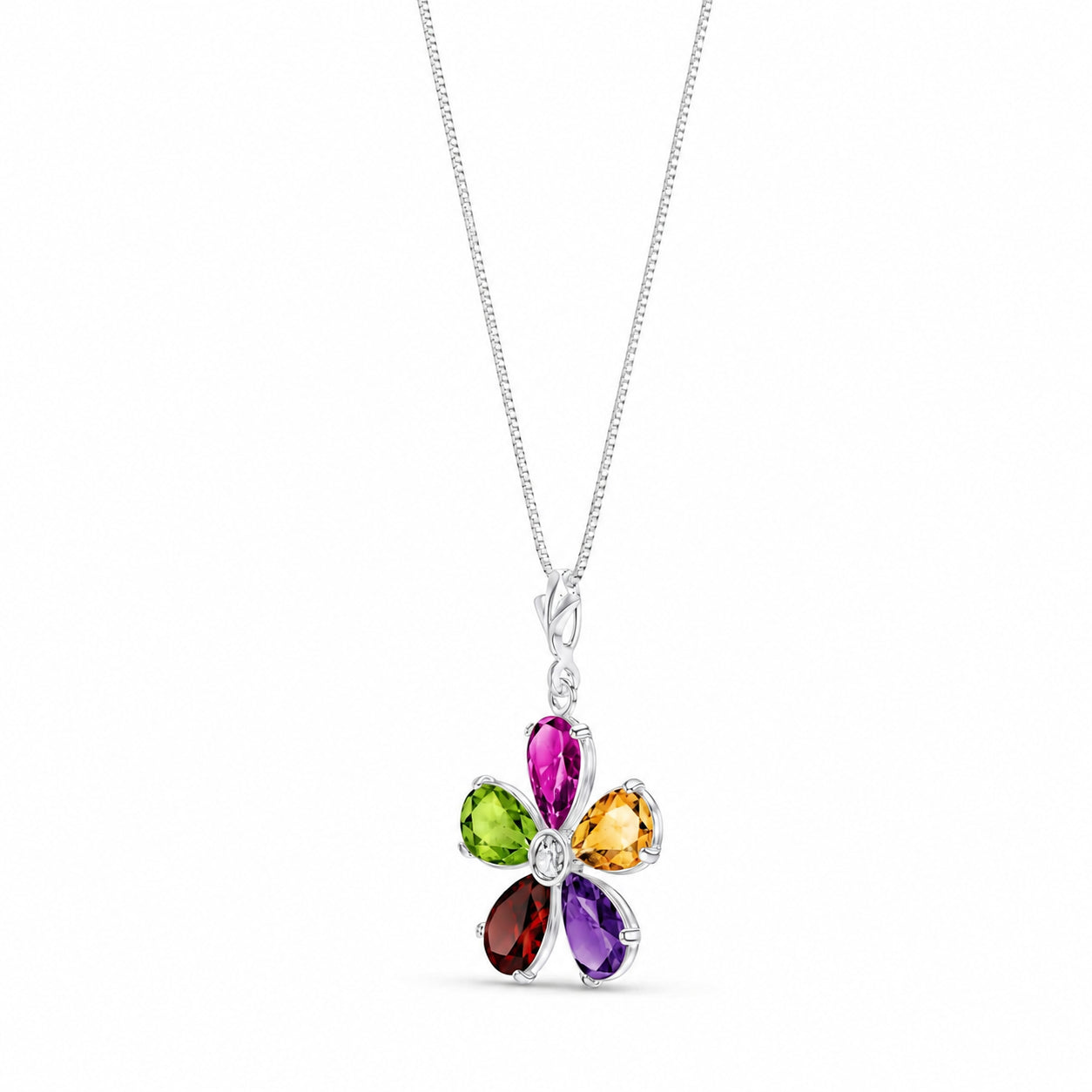 White Gold Radiance Necklace Tanzanite 10K — Felicita