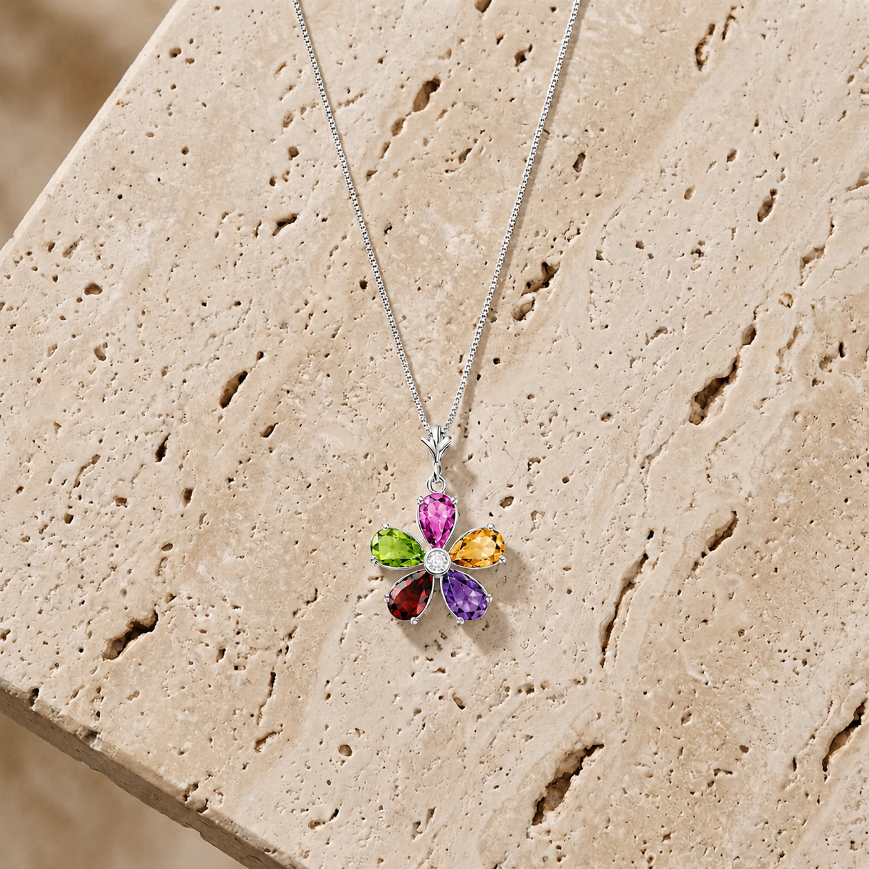 White Gold Radiance Necklace Tanzanite 10K — Felicita