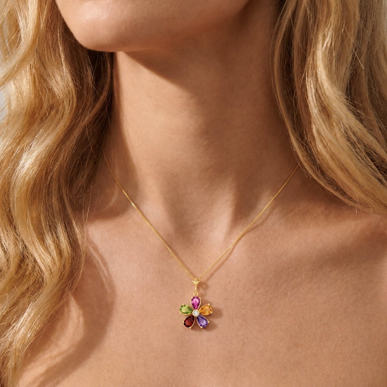 Yellow Gold Radiance Necklace Tanzanite 10K — Felicita