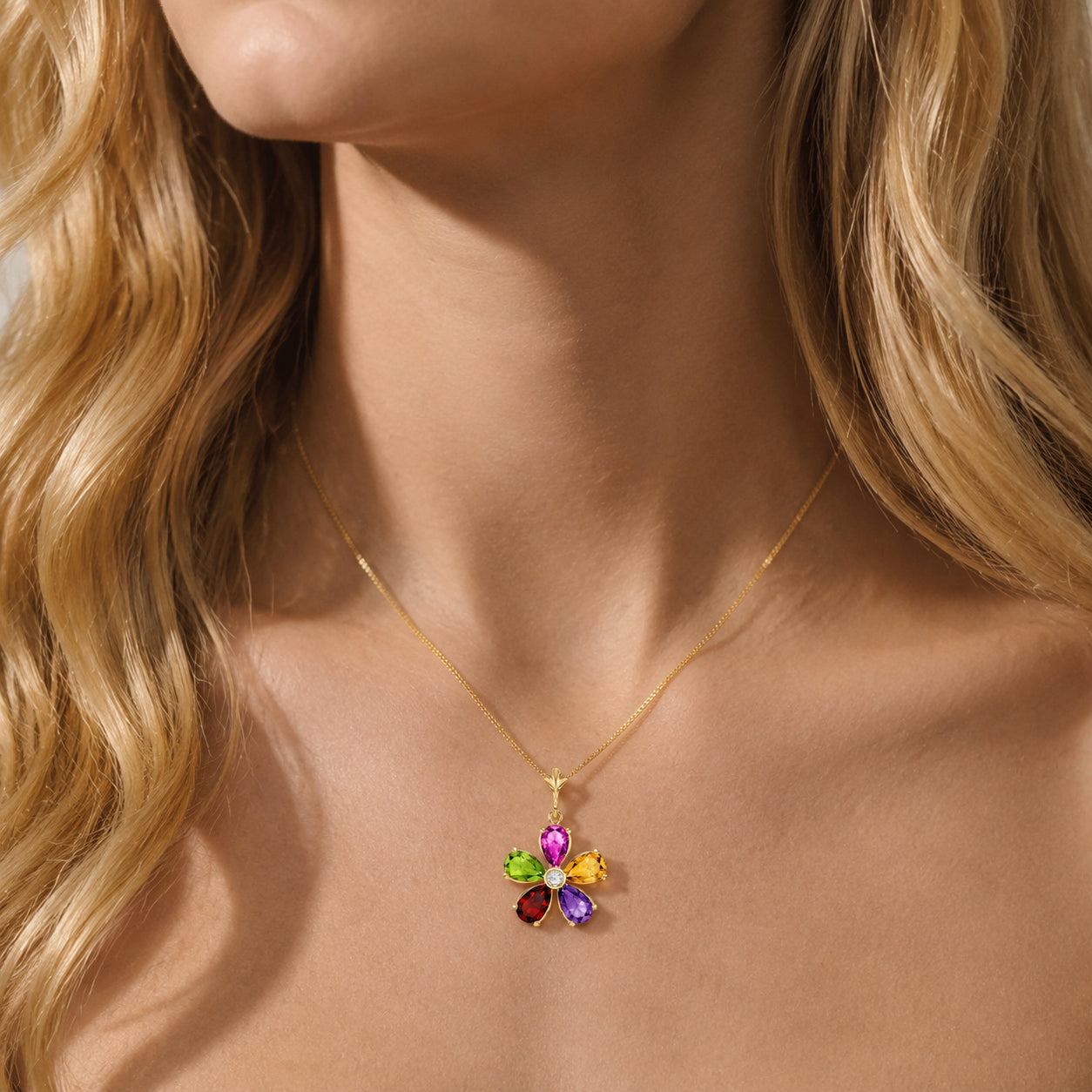 Yellow Gold Radiance Necklace Tanzanite 10K — Felicita