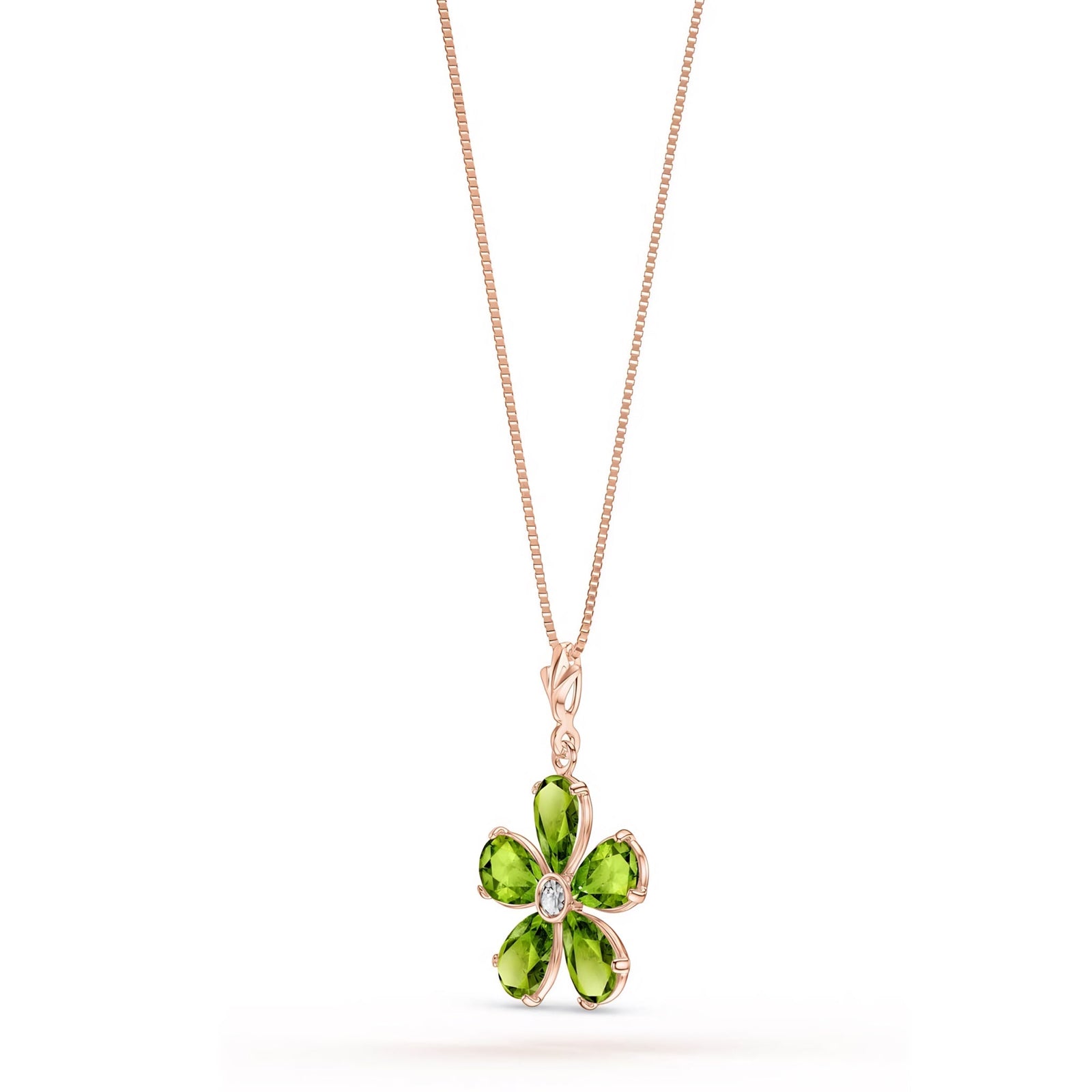 Rose Gold Radiance Necklace Aquamarine 10K — Felicita