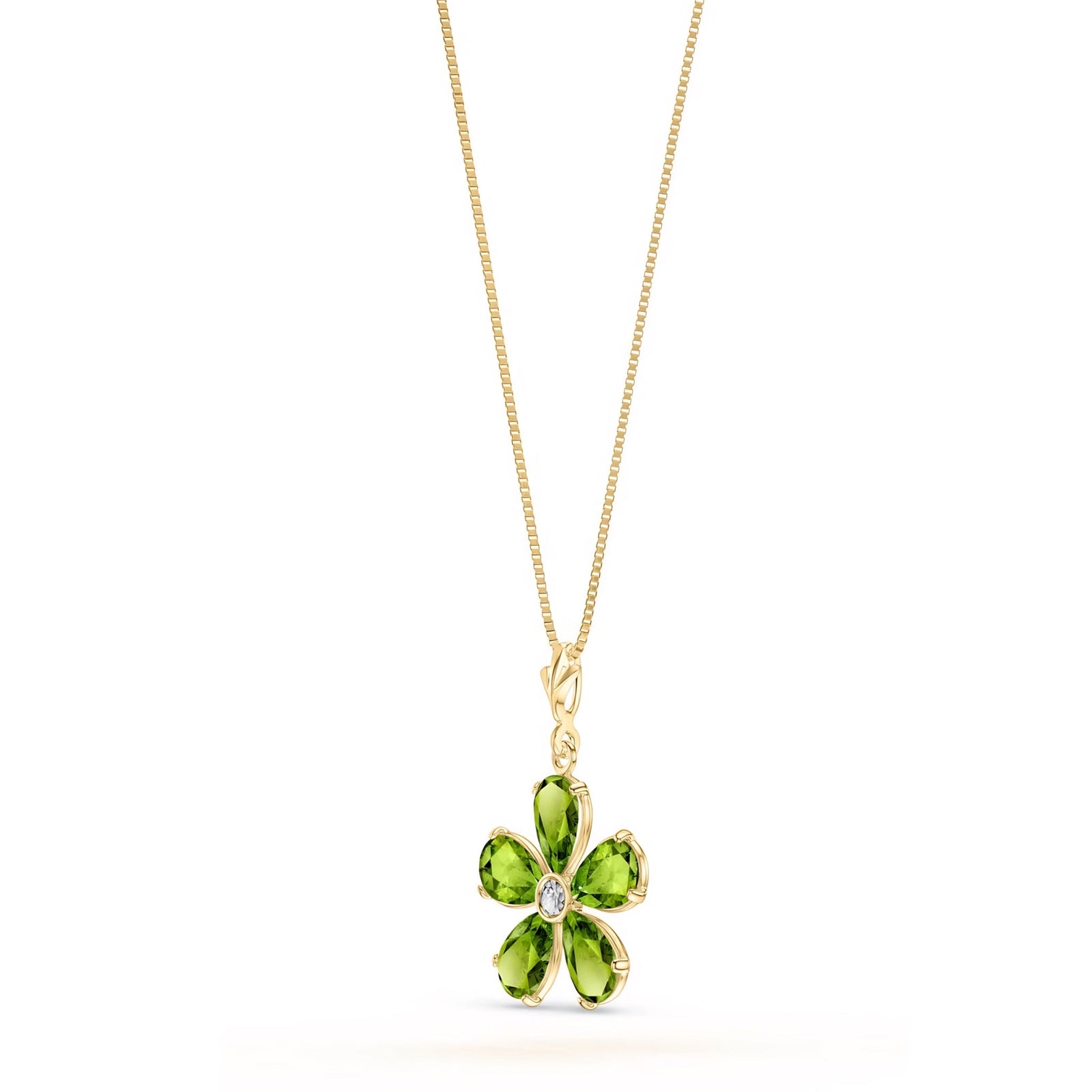 Yellow Gold Radiance Necklace Aquamarine 10K — Felicita