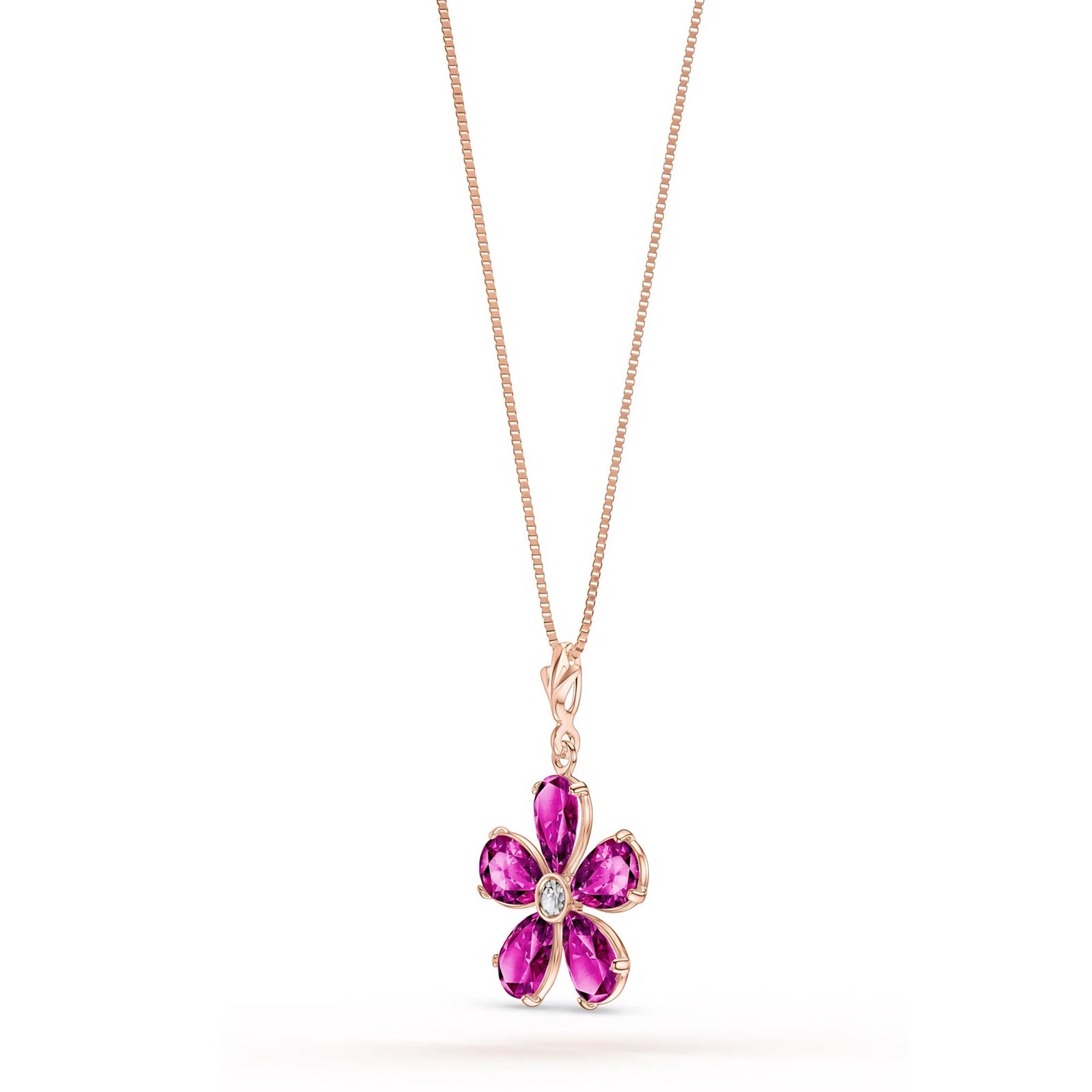 Rose Gold Radiance Necklace Pink Topaz 10K — Felicita
