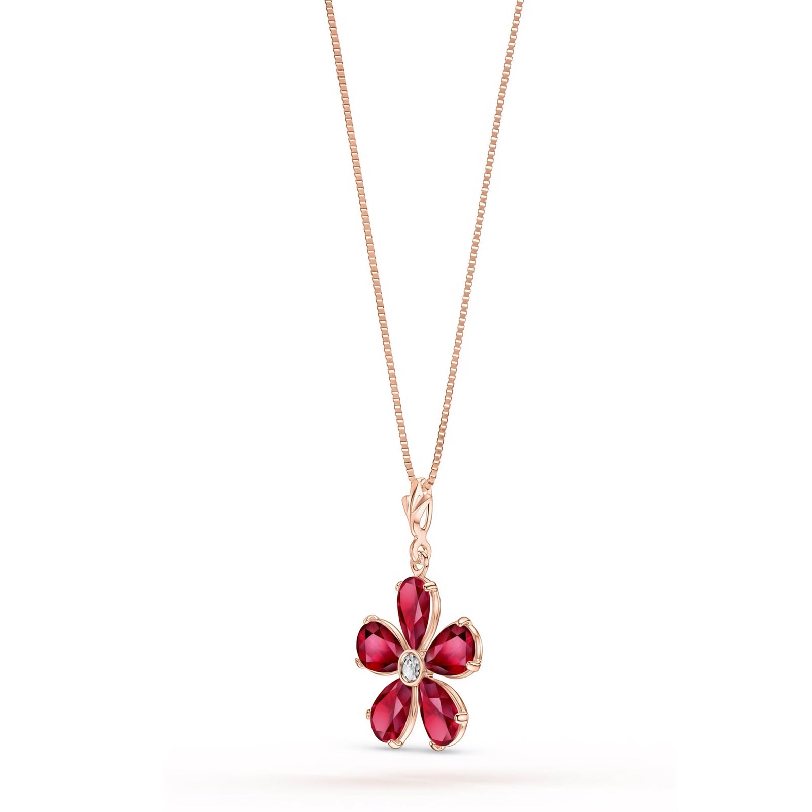 Rose Gold Radiance Necklace Blue Topaz 10K — Felicita