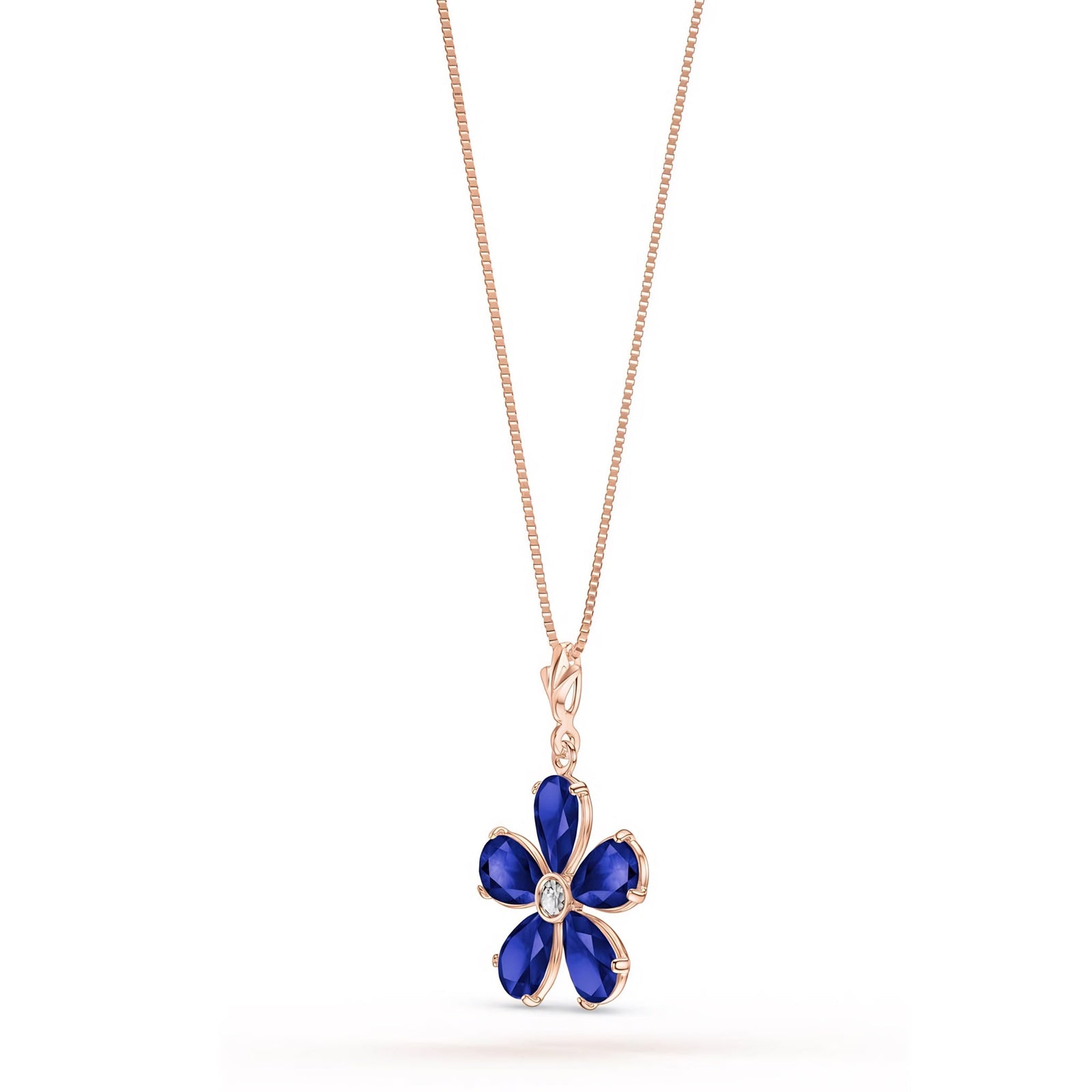 Rose Gold Radiance Necklace Garnet 10K — Felicita