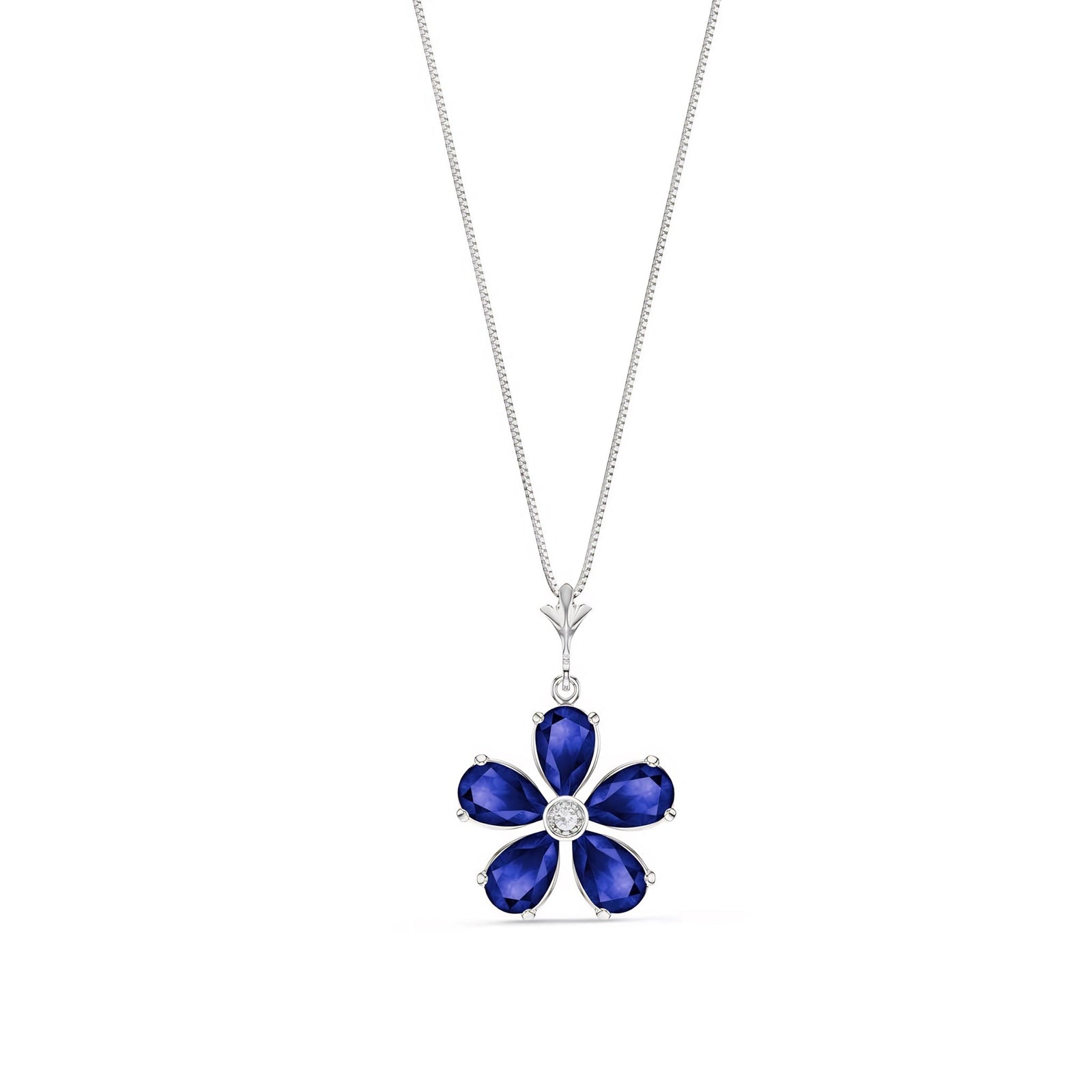 White Gold Radiance Necklace Garnet 10K — Felicita