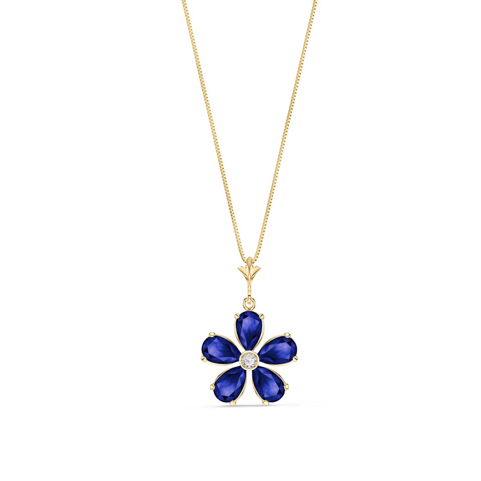 Yellow Gold Radiance Necklace Garnet 10K — Felicita