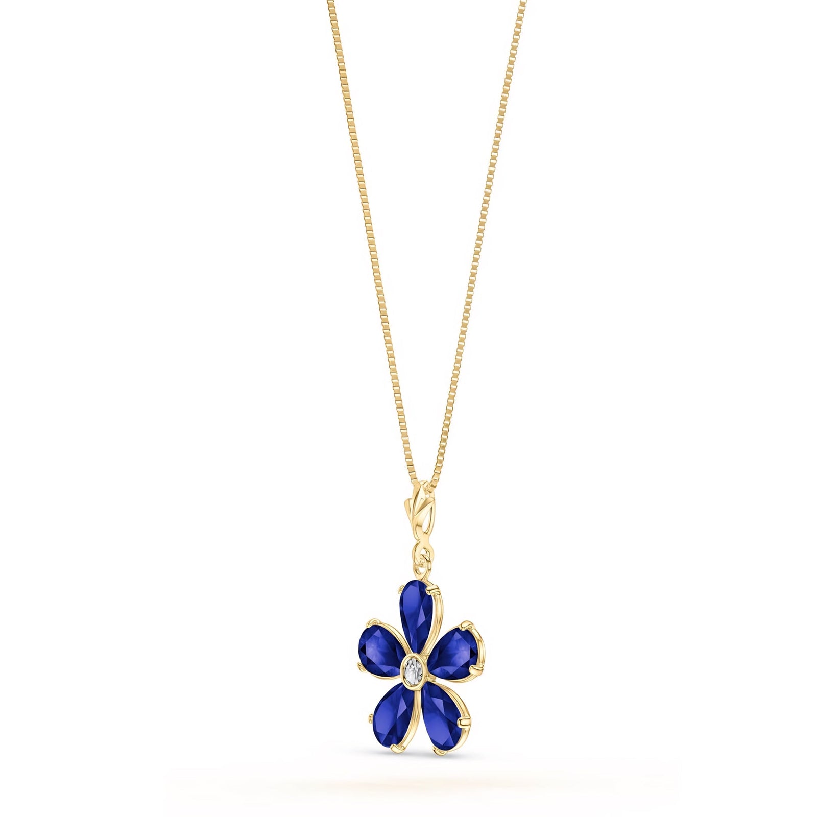 Yellow Gold Radiance Necklace Garnet 10K — Felicita