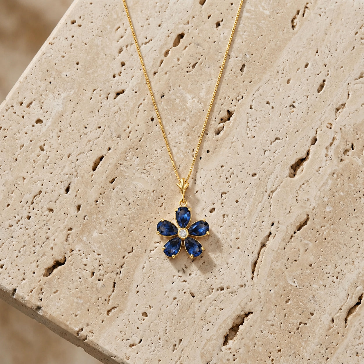 Yellow Gold Radiance Necklace Garnet 10K — Felicita