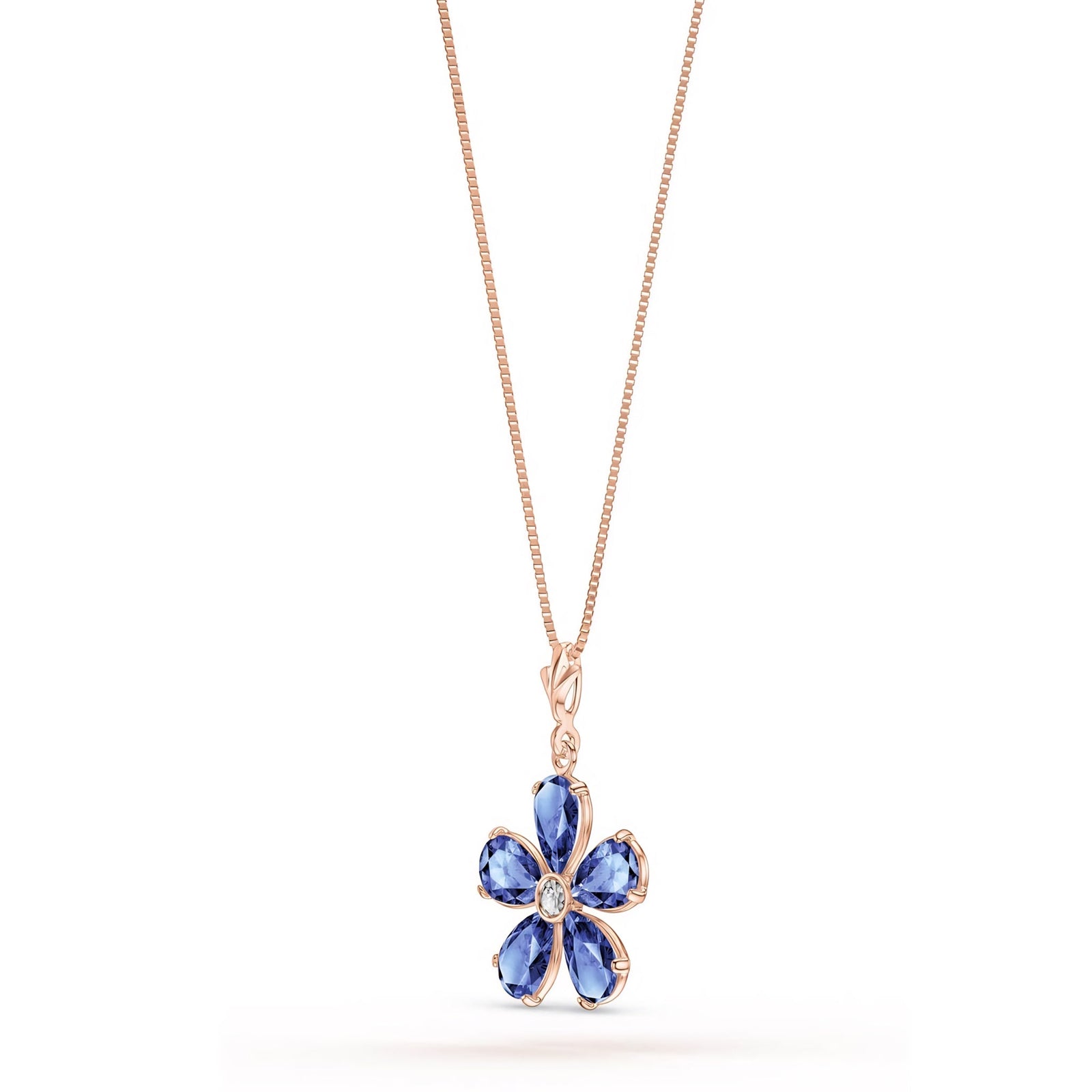 Rose Gold Radiance Necklace Multi-Gemstone 10K — Felicita