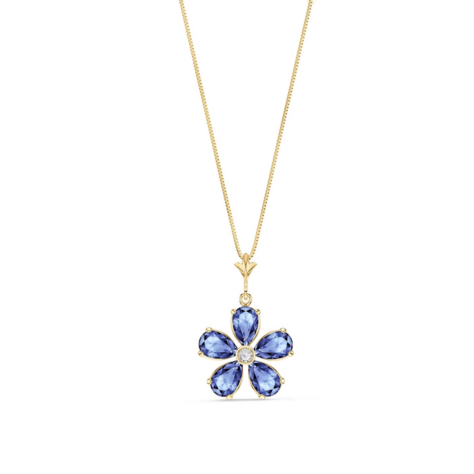 Yellow Gold Radiance Necklace Multi-Gemstone 10K — Felicita