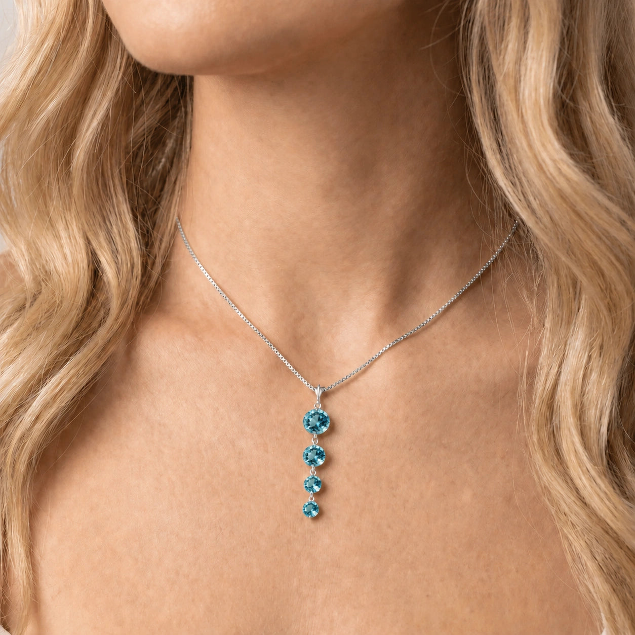 White Gold Classic Necklace Amethyst 10K — Clementina