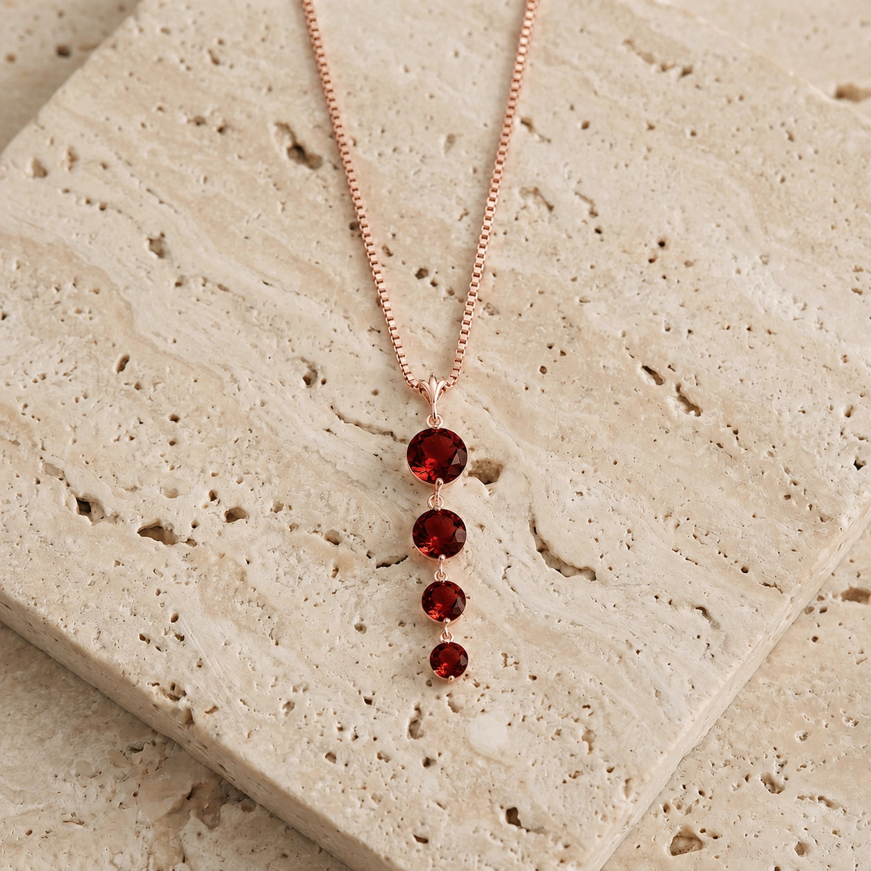 Rose Gold Classic Necklace Citrine 10K — Clementina