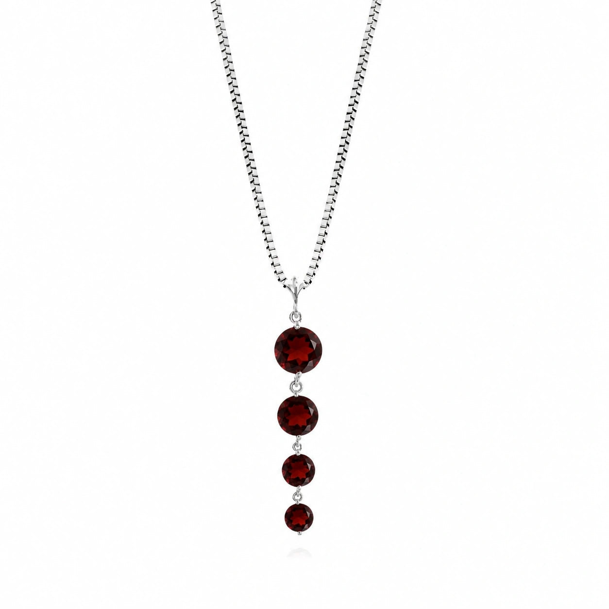 White Gold Classic Necklace Citrine 10K — Clementina