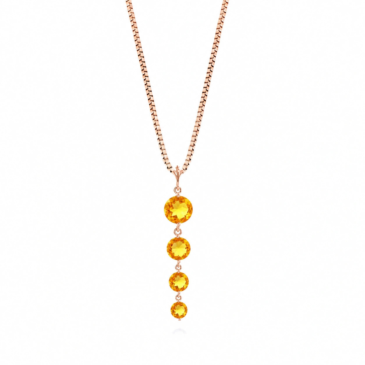 Rose Gold Classic Necklace Peridot 10K — Clementina
