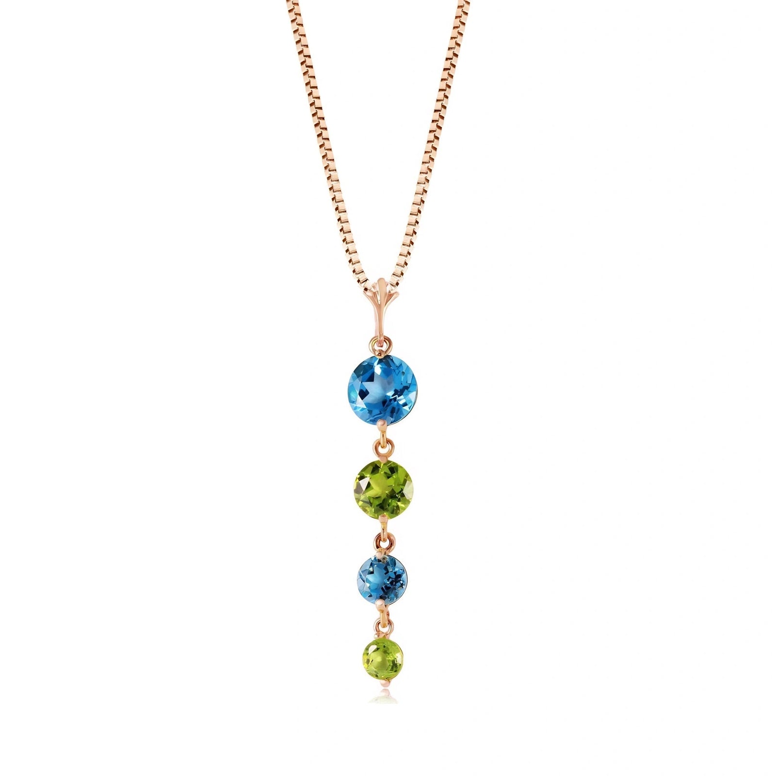 Rose Gold Classic Necklace Peridot 10K — Clementina
