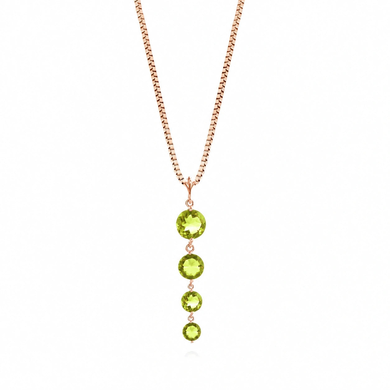 Rose Gold Classic Necklace Peridot 10K — Clementina