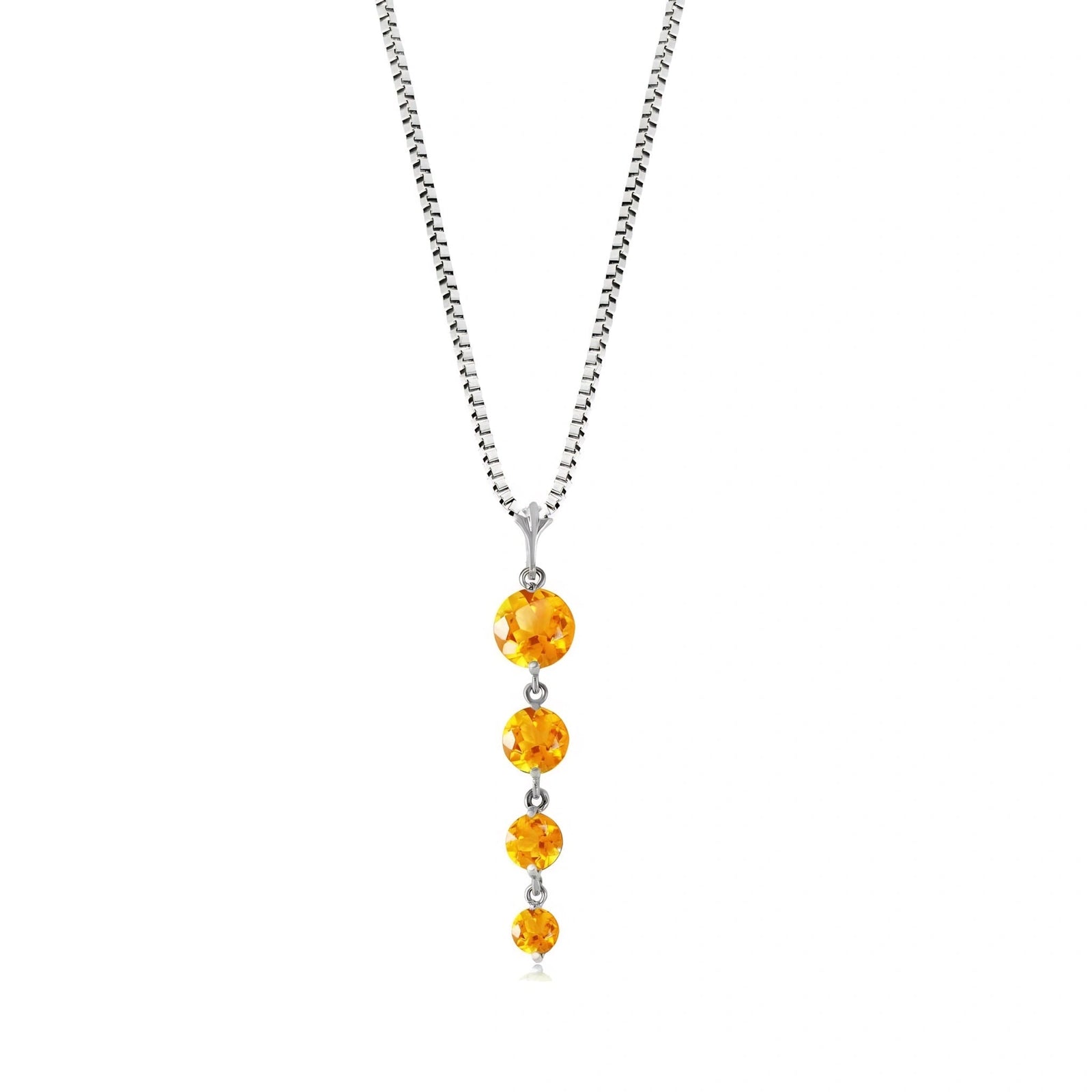 White Gold Classic Necklace Peridot 10K — Clementina