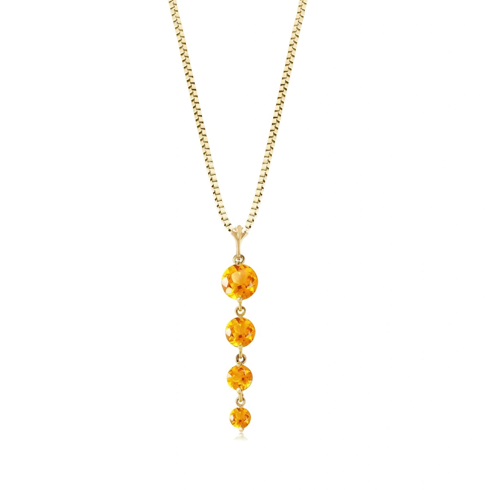 Yellow Gold Classic Necklace Peridot 10K — Clementina