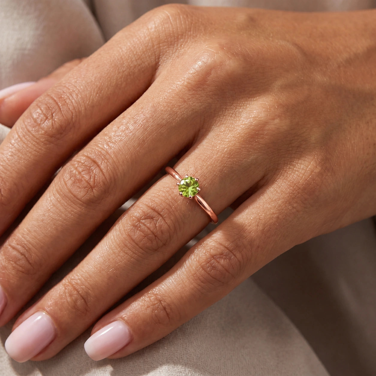 Rose Gold Ring Diamond 10K — Sole