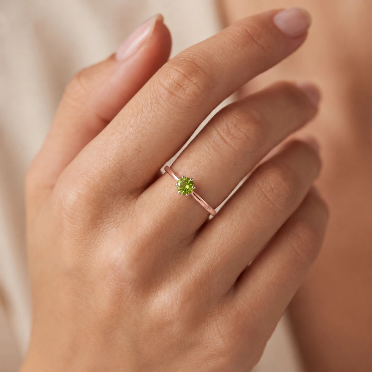 Rose Gold Ring Diamond 10K — Sole