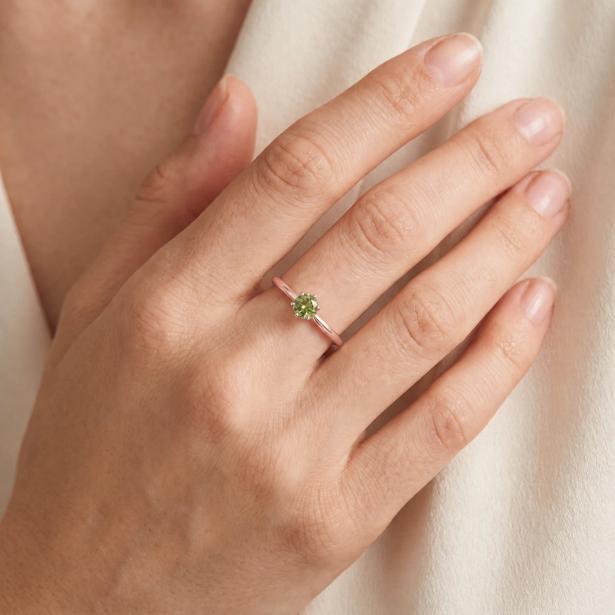 Rose Gold Ring Diamond 10K — Sole