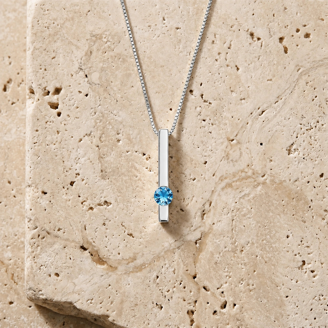 White Gold Blue Topaz — Candelora