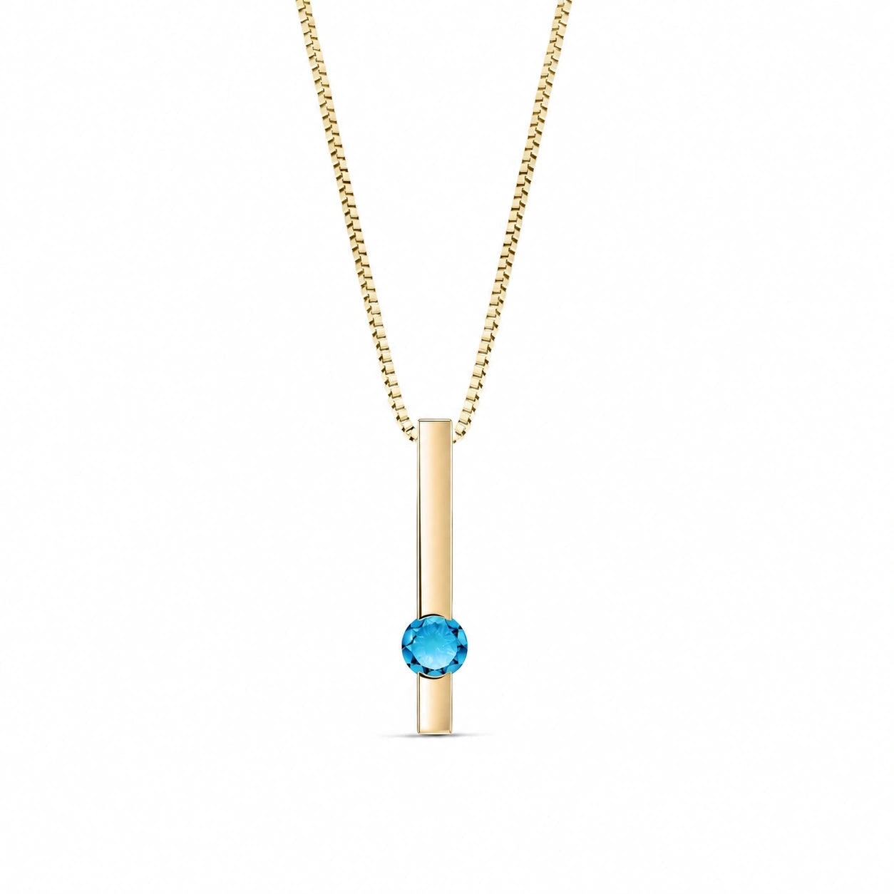 Yellow Gold Blue Topaz — Candelora