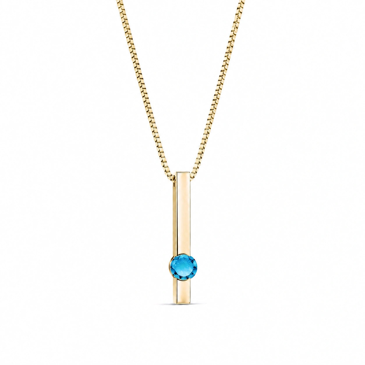 Yellow Gold Blue Topaz — Candelora