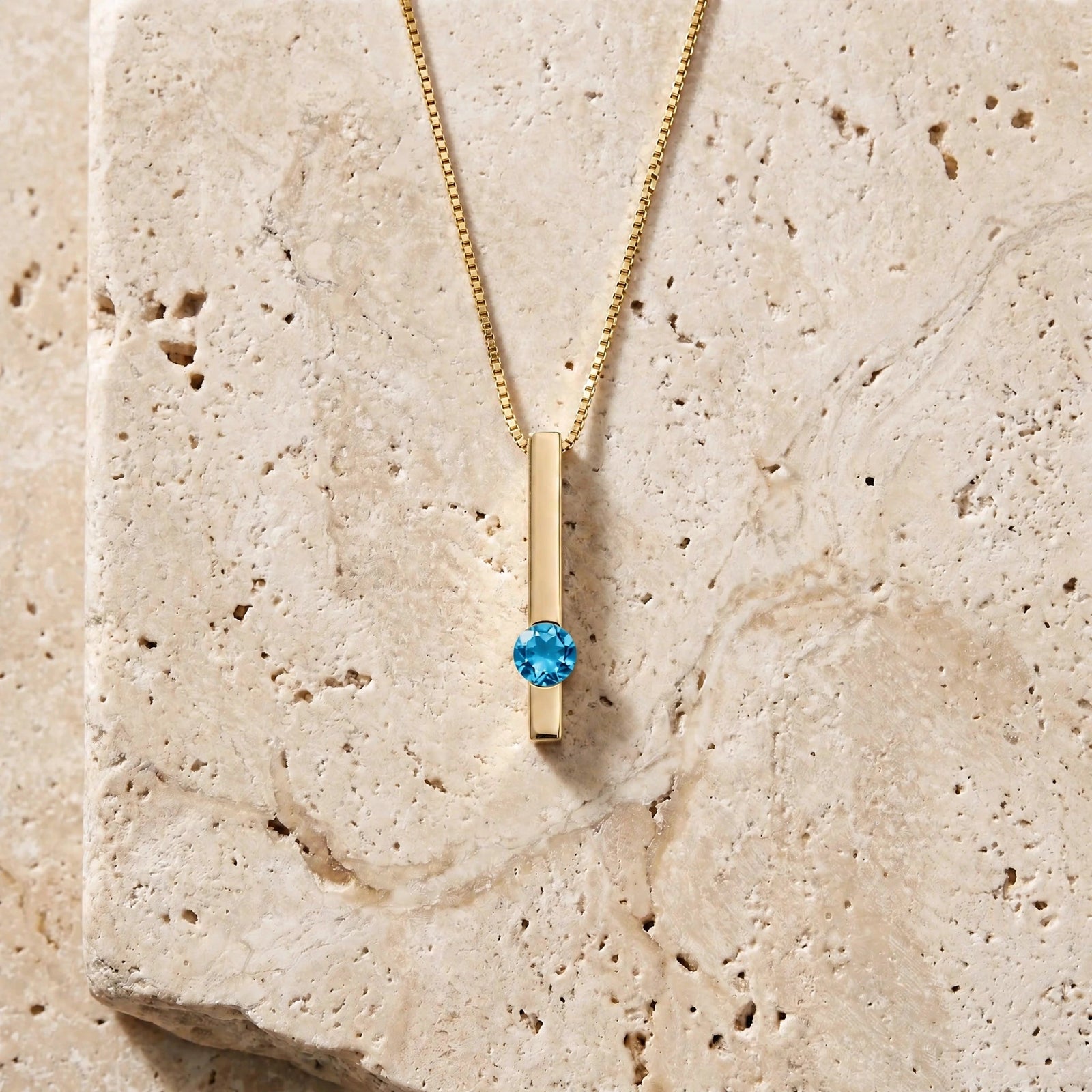 Yellow Gold Blue Topaz — Candelora