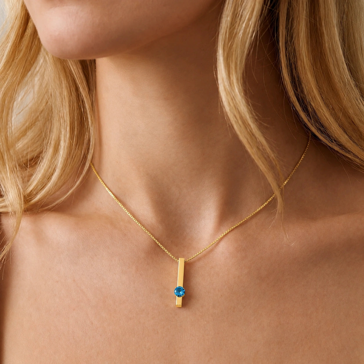 Yellow Gold Blue Topaz — Candelora