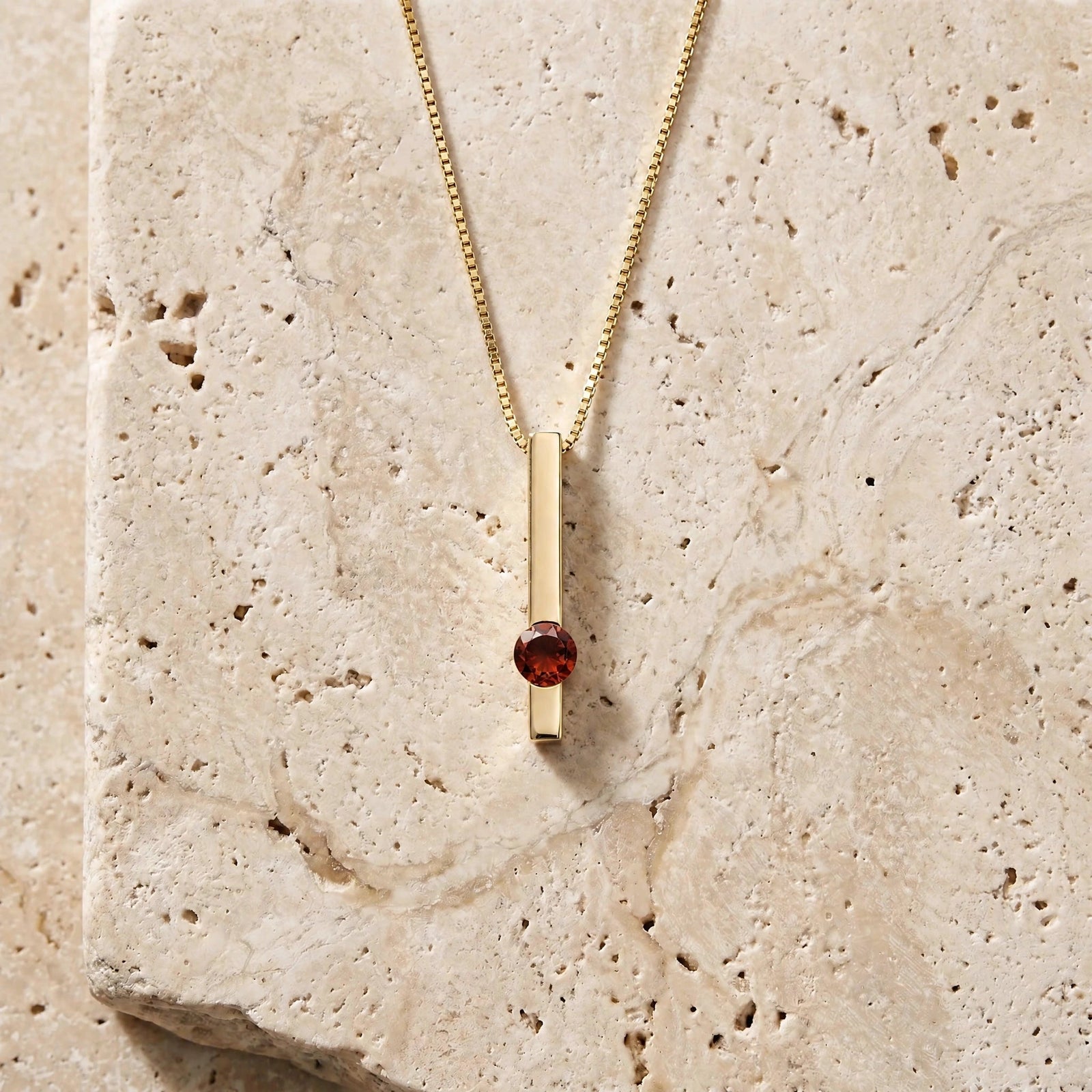 Yellow Gold Garnet — Candelora