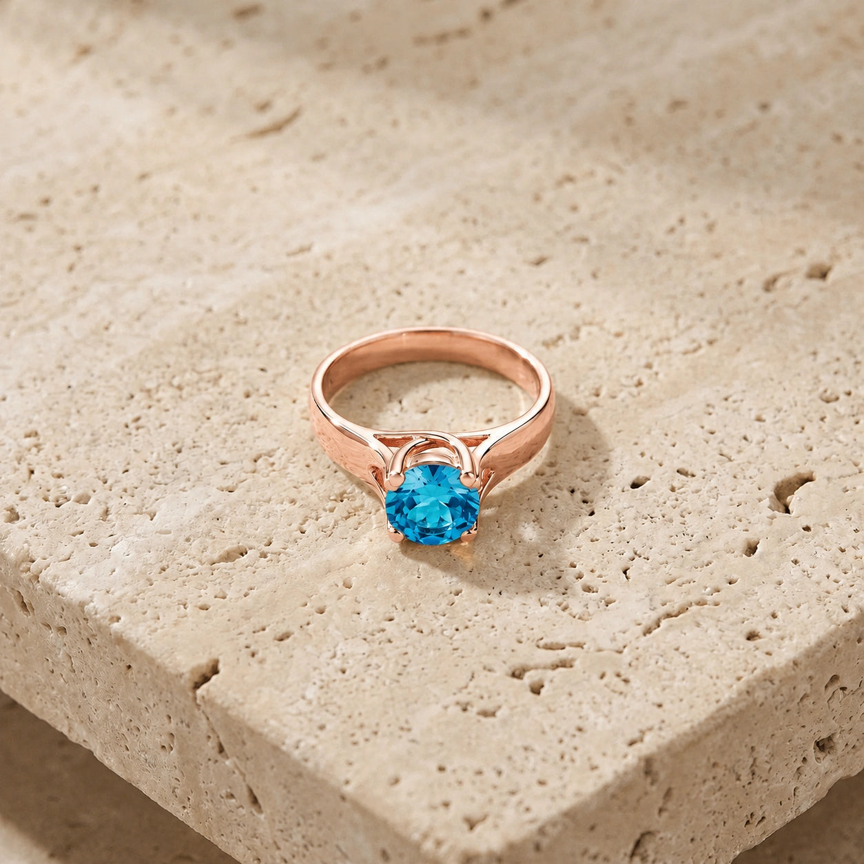 Rose Gold Blue Topaz — Consolata