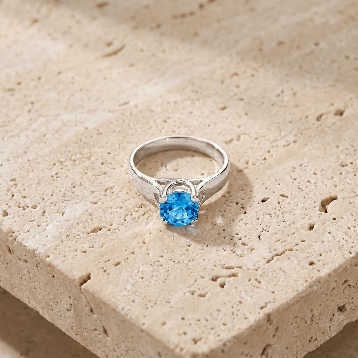 White Gold Blue Topaz — Consolata