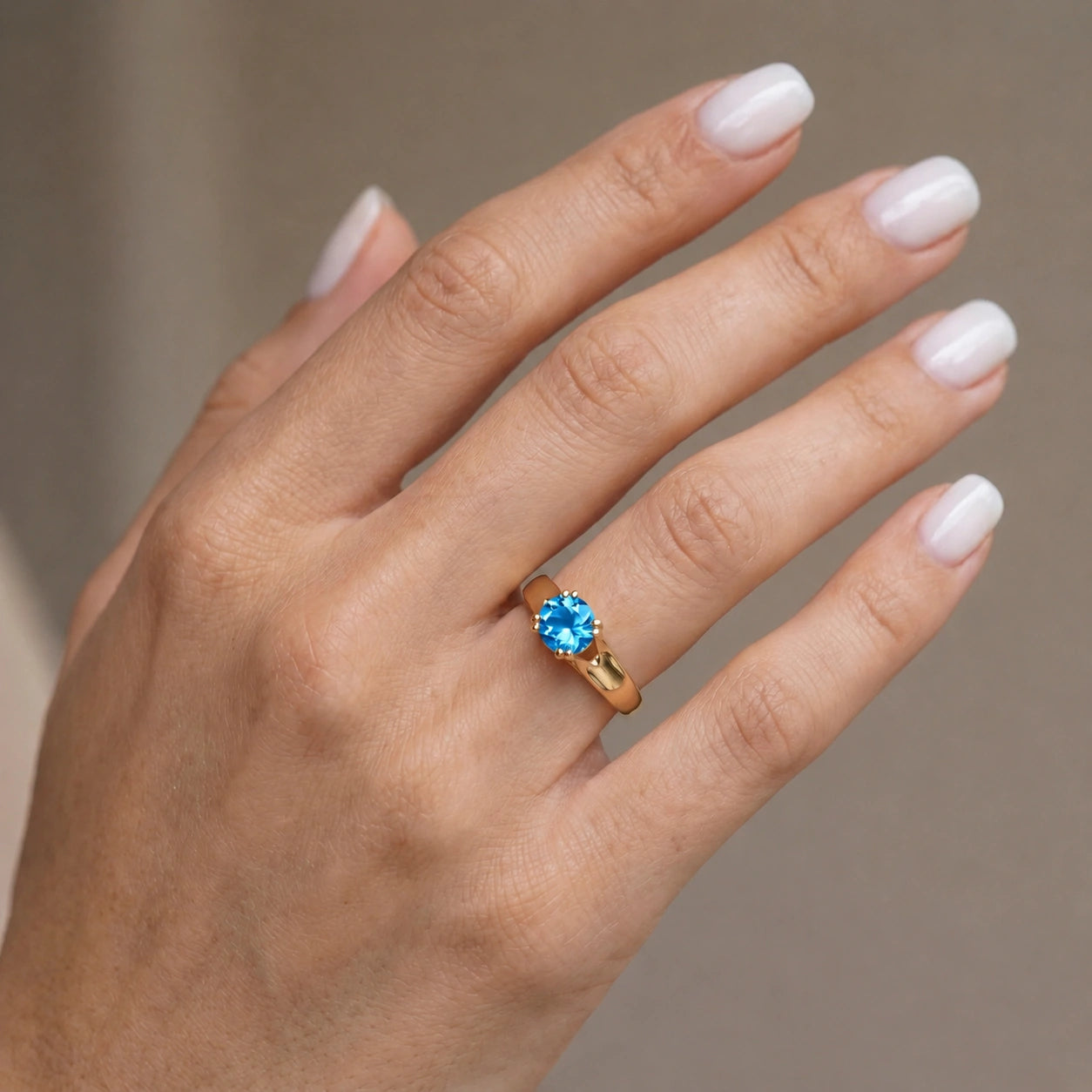 Yellow Gold Blue Topaz — Consolata