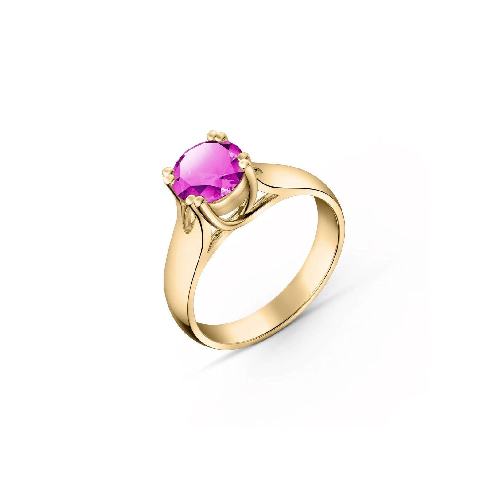 Yellow Gold Pink Topaz — Consolata