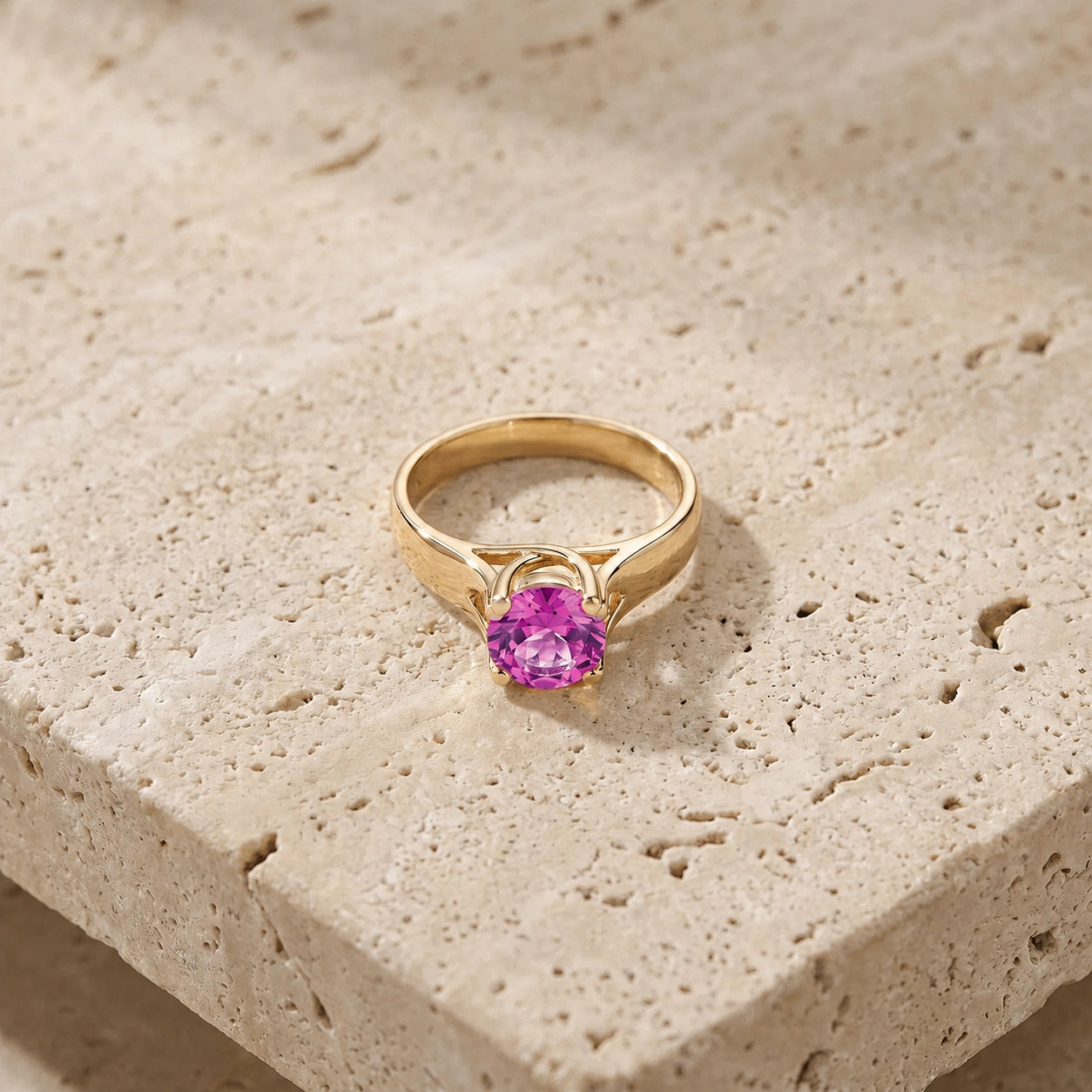 Yellow Gold Pink Topaz — Consolata