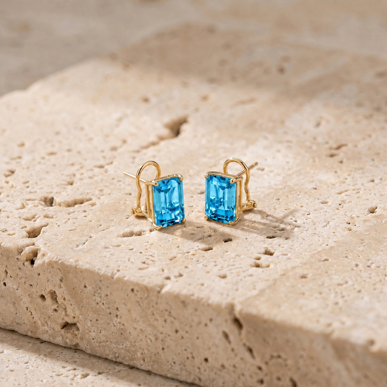 Yellow Gold Blue Topaz — Maddalenina