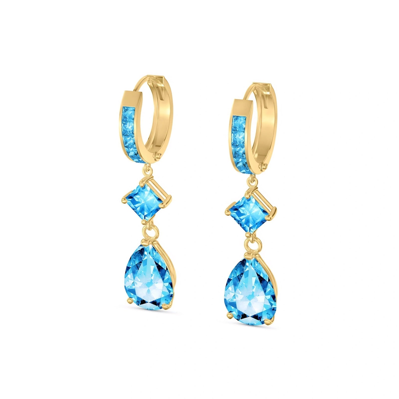 Yellow Gold Blue Topaz — Mariaemilia
