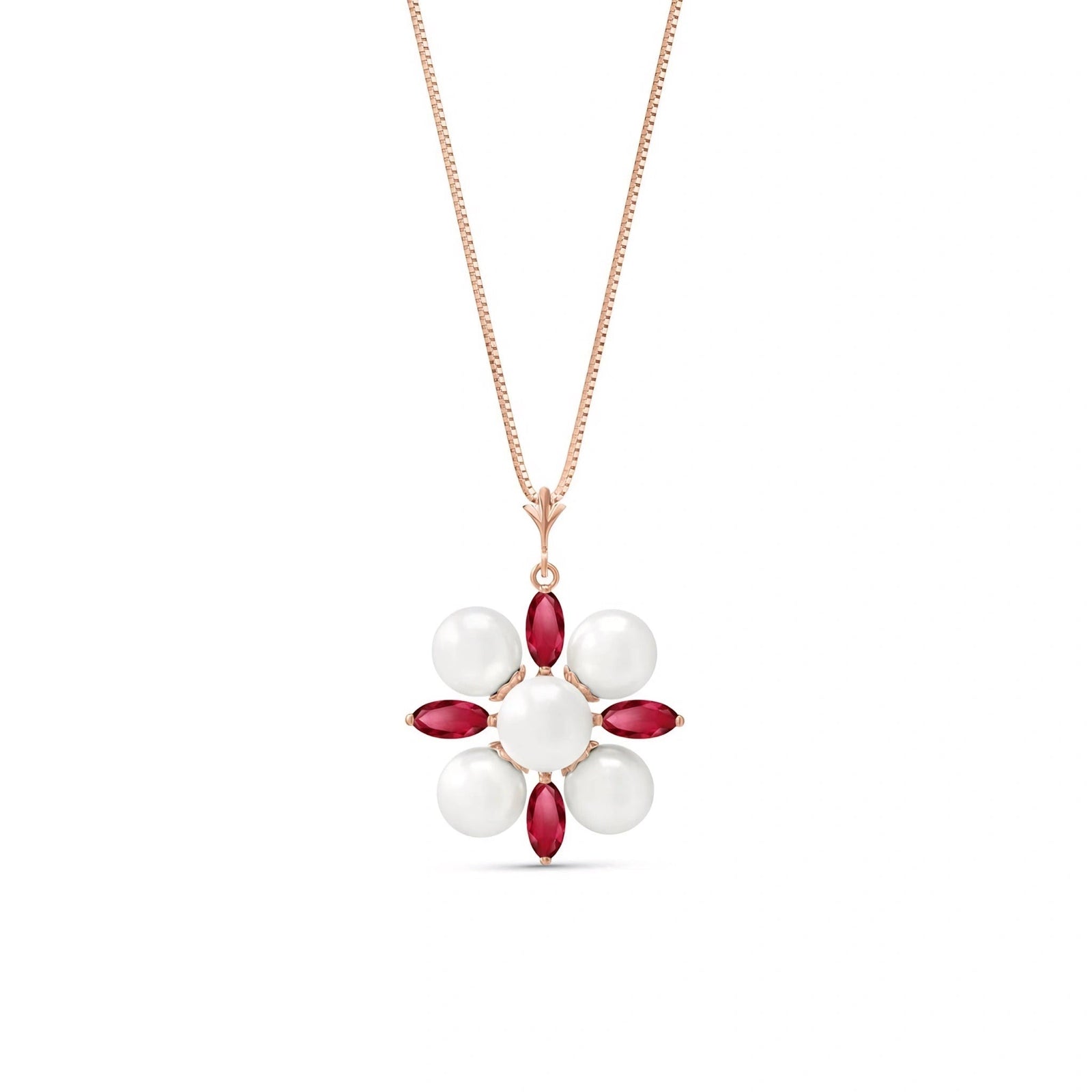 Rose Gold Belle Necklace Pearl 10K — Aurelia